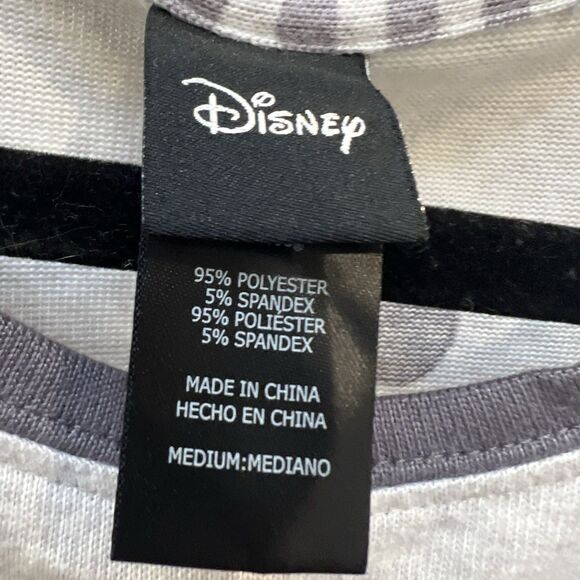 Disney Women’s Medium Pajama Top Gray Stars Mickey Mouse Long Sleeve Pullover - Picture 5 of 6